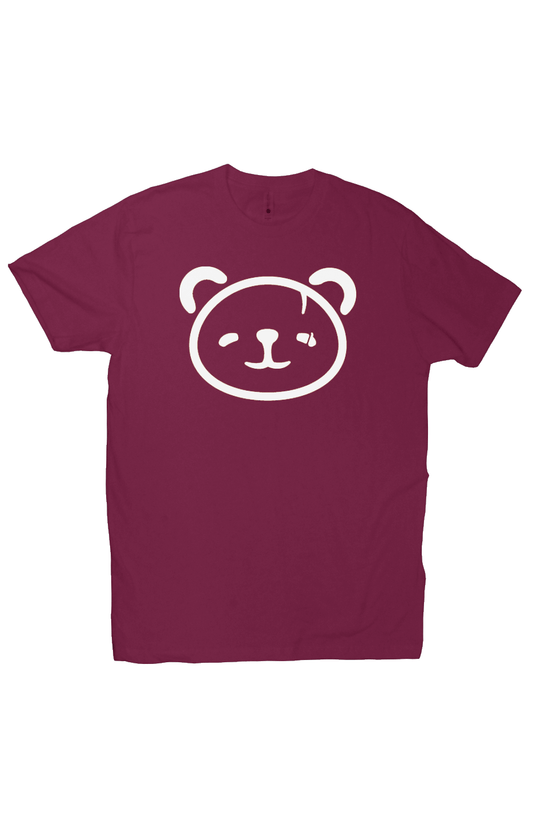 KOUDA Premium Crew T-Shirt with bear face graphic in white