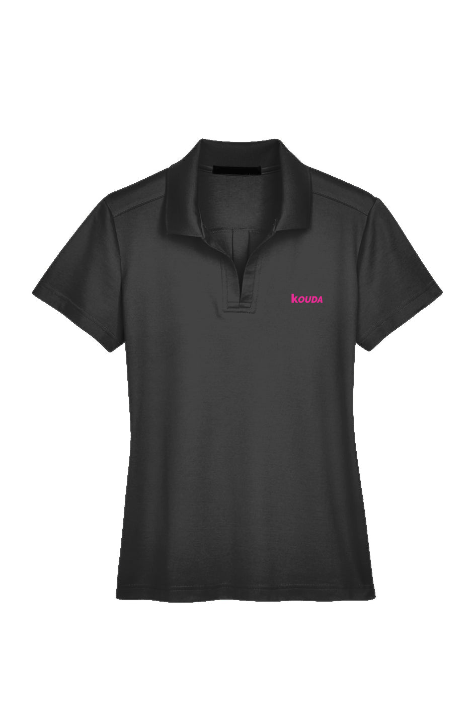 Performance Ladies' Plaited Black Polo