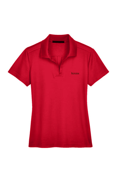 Performance Ladies' Plaited Red Polo