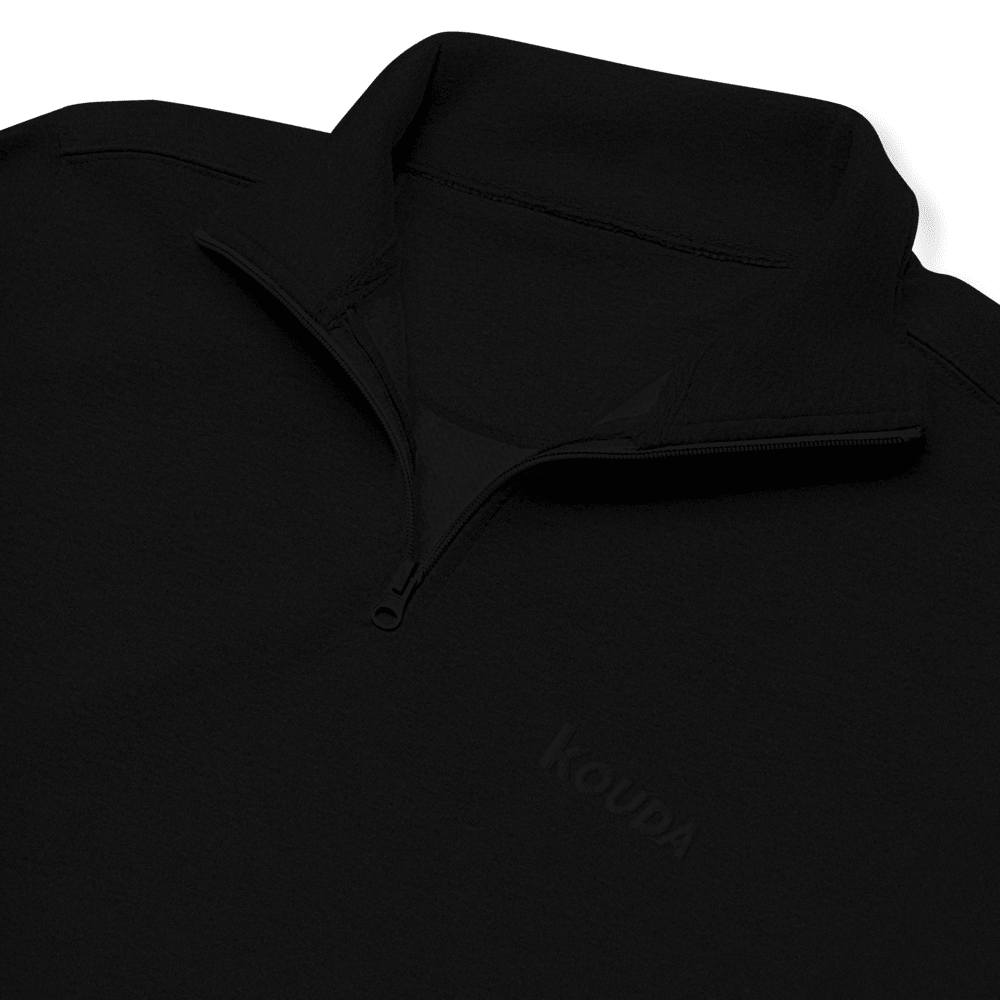 Fleece Pullover | WordMark - Black - KOUDA