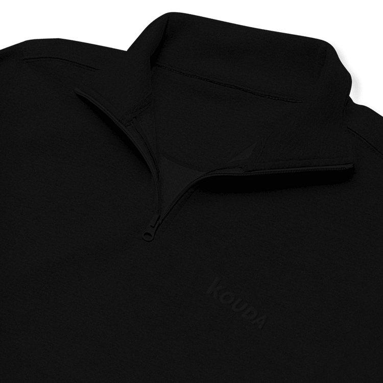 Fleece Pullover | WordMark - Black - KOUDA
