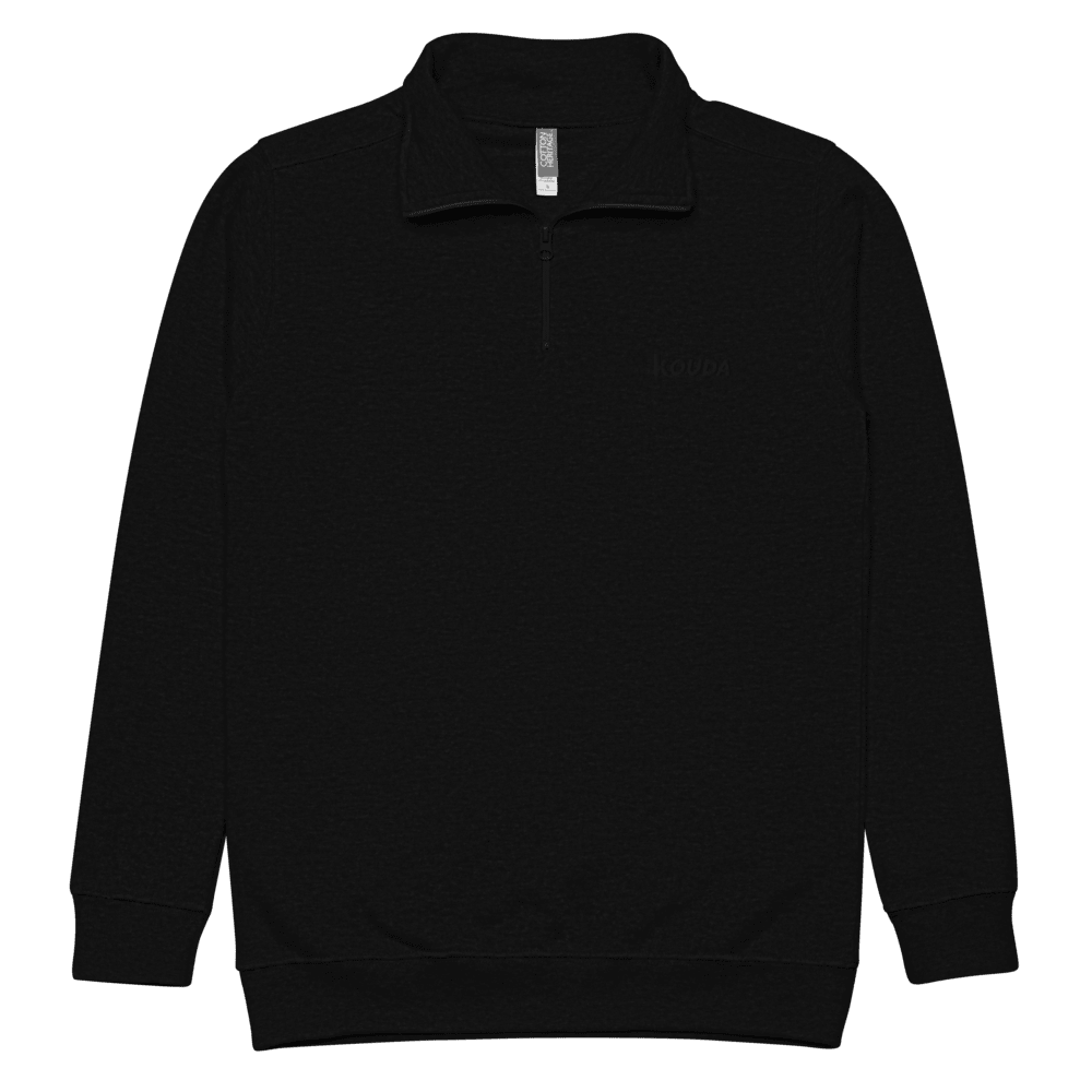 Fleece Pullover | WordMark - Black - KOUDA