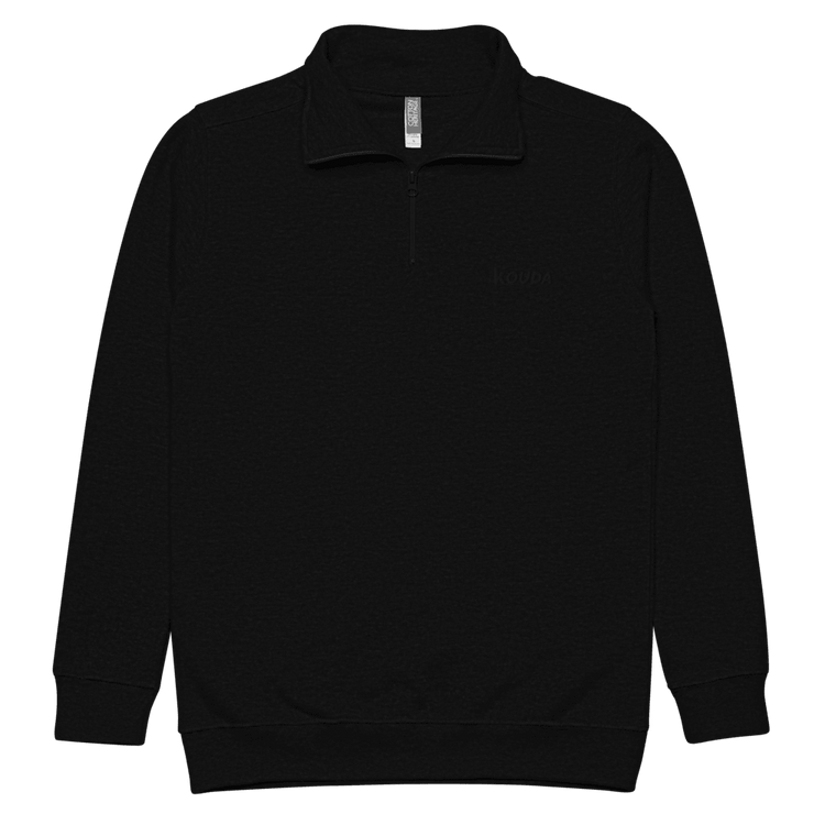 Fleece Pullover | WordMark - Black - KOUDA