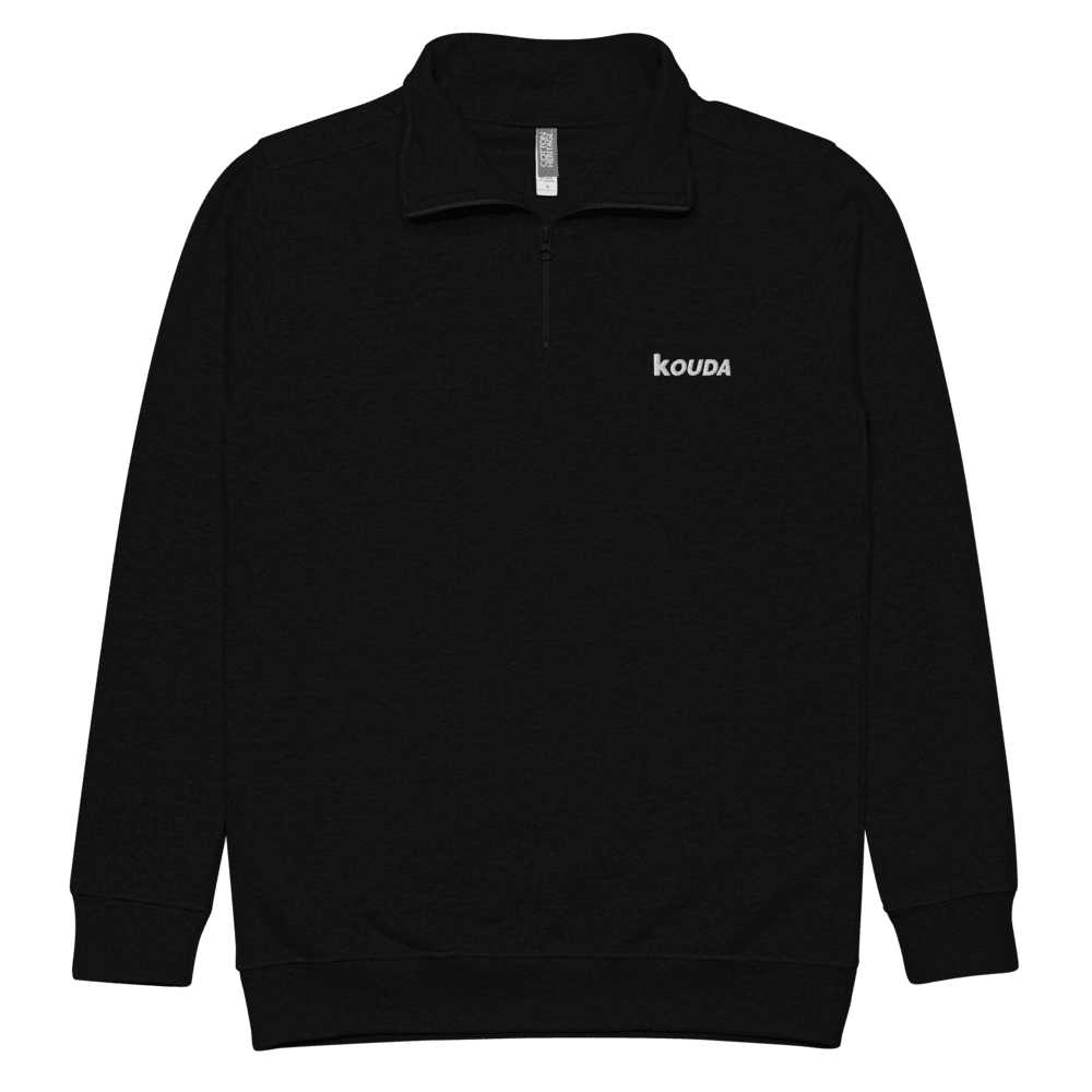 Fleece Pullover | WordMark - White - KOUDA