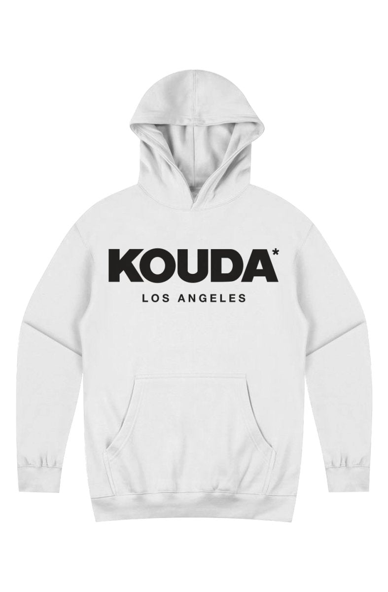 KOUDA Box Hoodie — Boxy Fit Heavyweight Pullover | White · Bone · Latte - KOUDA