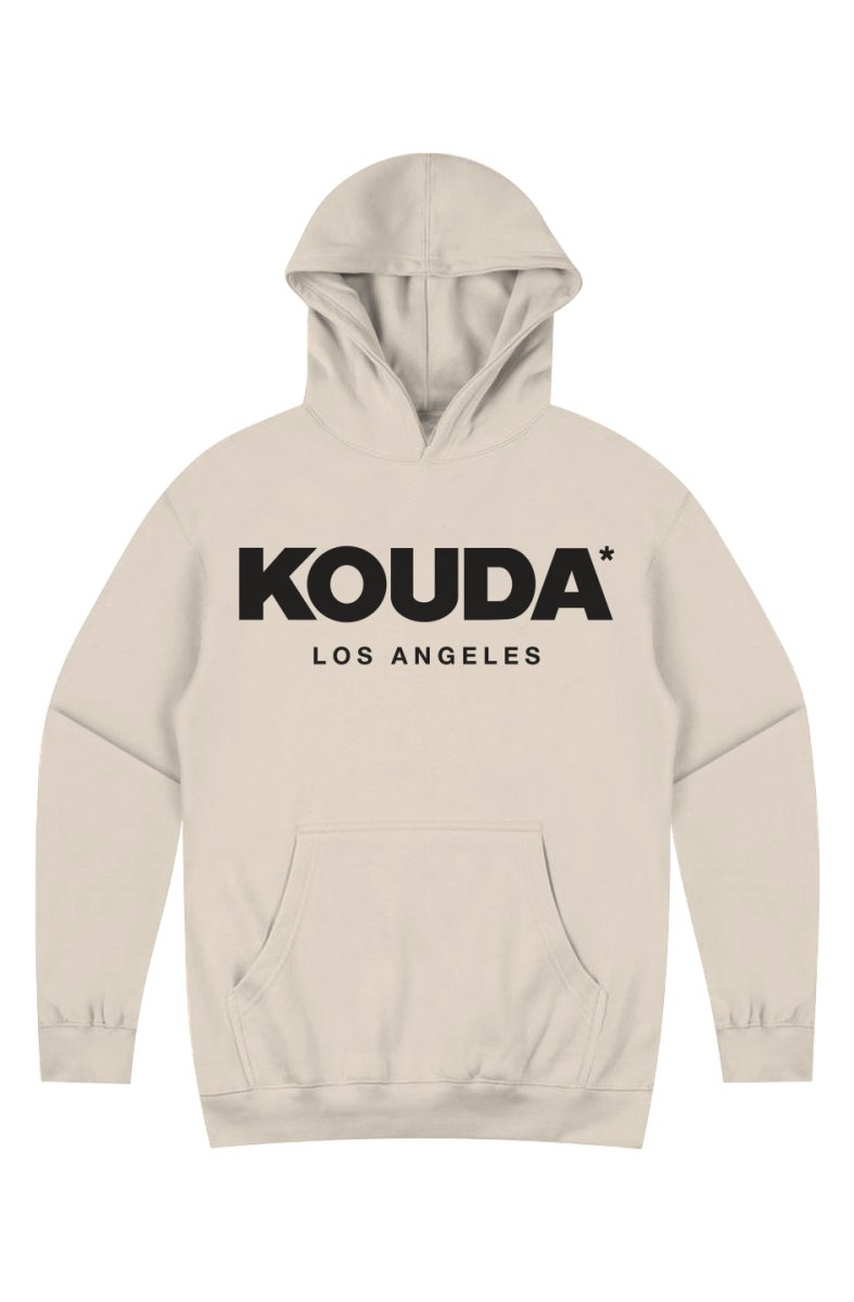 KOUDA Box Hoodie — Boxy Fit Heavyweight Pullover | White · Bone · Latte - KOUDA