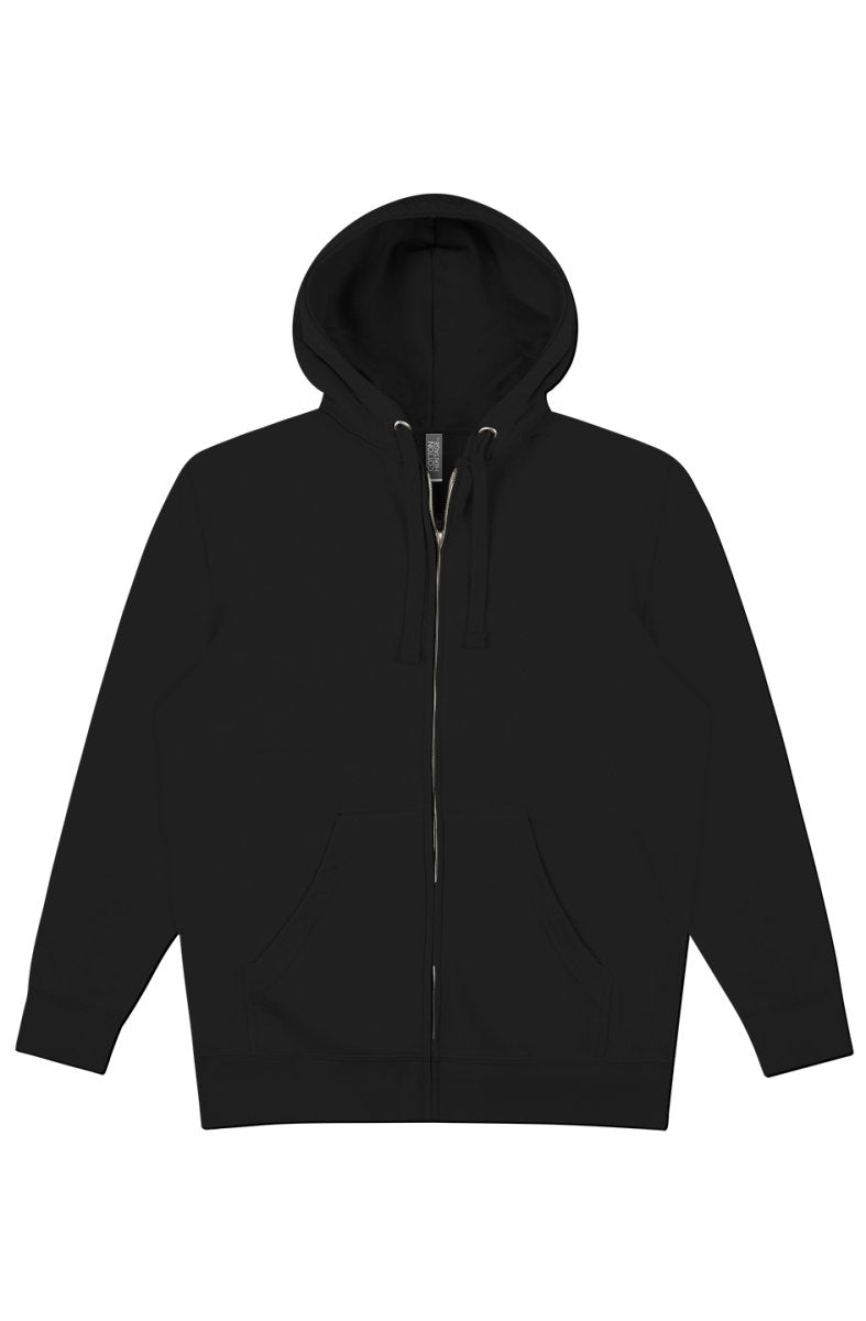 KOUDA Full-Zip Hoodie — Heavyweight Washed Fleece | Charcoal · White · Black - KOUDA