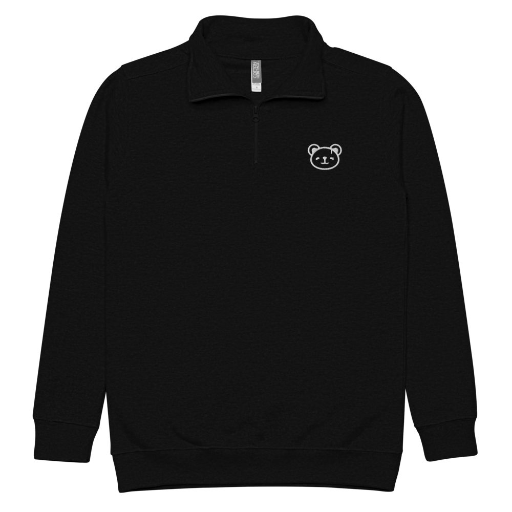 Unisex Fleece Pullover 1 | Logo White Sweatshirt | KOUDA
