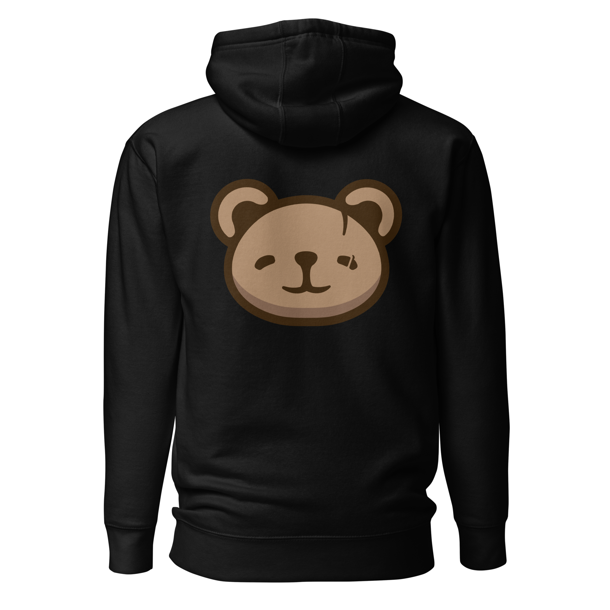 KOUDA Logo Color Front Stitch Hoodie Black — Back View | Premium Streetwear Pullover
