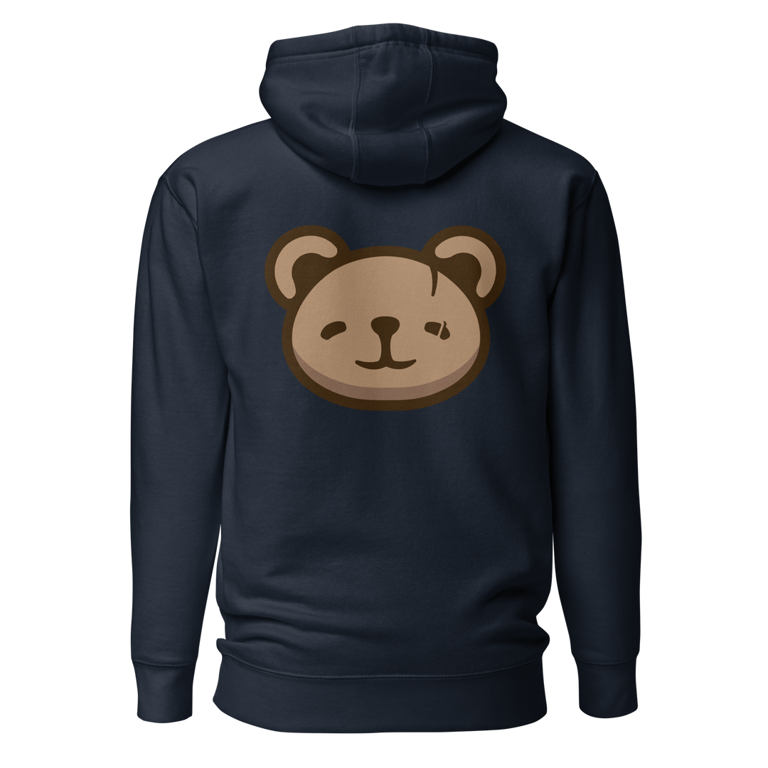 KOUDA Logo Color Front Stitch Hoodie — Back View | Premium Streetwear Pullover