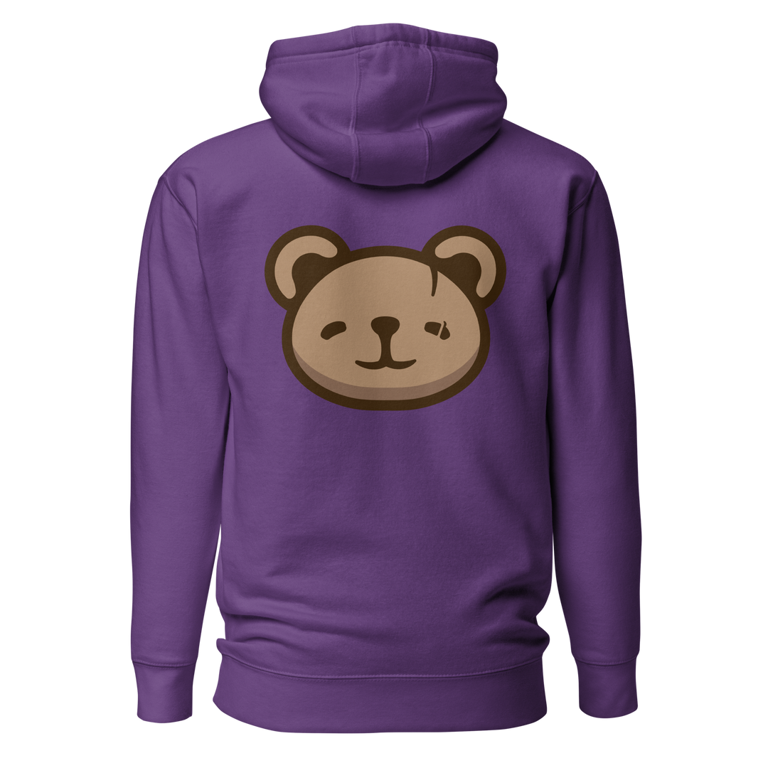 KOUDA Logo Color Front Stitch Hoodie — Back View | Premium Streetwear Pullover